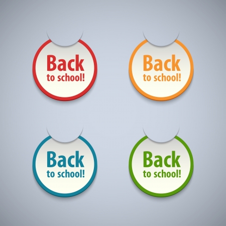 Back to school stickers set. のイラスト素材