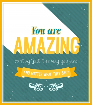 You are amazing typographic design. Vector illustration.のイラスト素材