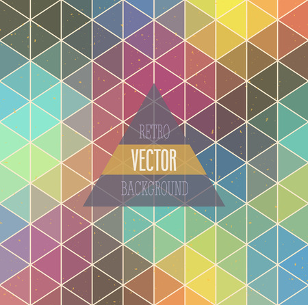 Retro background with triangles. Vector illustration.のイラスト素材