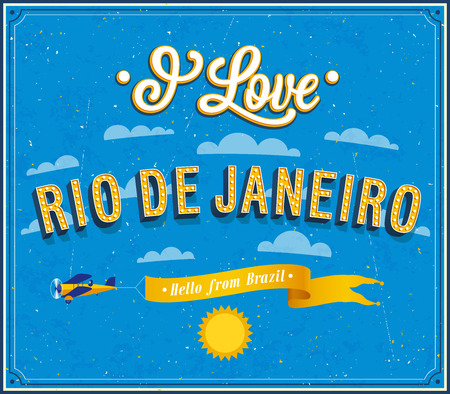 I love Rio De Janeiro. illustration.のイラスト素材