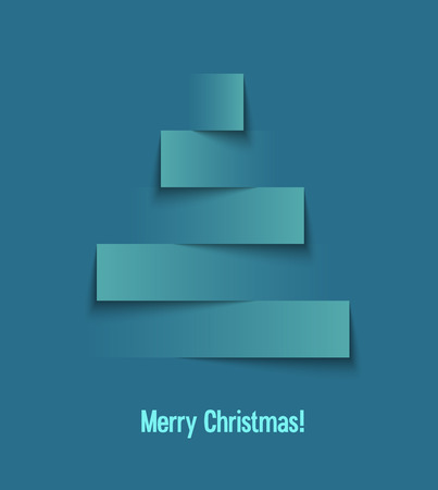 Abstract paper Christmas tree. Vector illustration.のイラスト素材