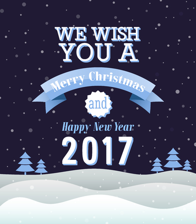 Merry Christmas vintage greeting card. Vector illustration.のイラスト素材