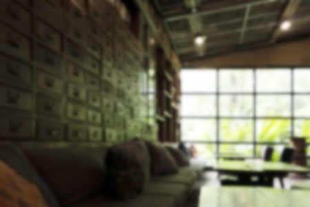 Blur background for coffee shop restaurant dinner table with vintage cozy styleの写真素材
