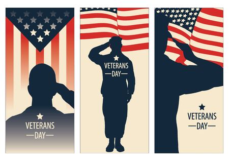Veterans Day, Memorial Day, Patriot Vector for Banner, Brochure, Print Ad, Stickerのイラスト素材
