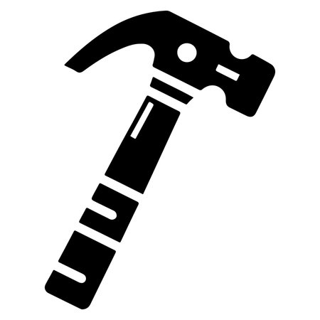 Black Hammer Unique Icon illustration on white backgroundのイラスト素材