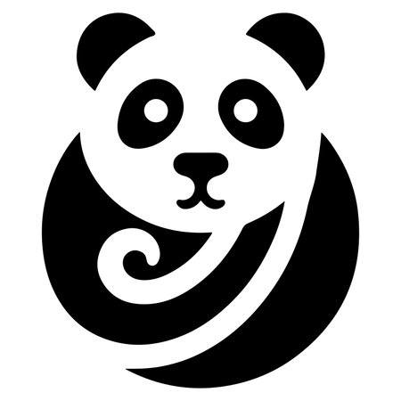 This artistic panda icon combines natural floral and abstract patterns, creating a unique and decorative design. Perfect for use in branding, digital art, and creative projects, this panda illustration stands out with its intricate details and elegant look. Ideal for designers seeking a nature-inspired icon, this stylized panda vector adds a sophisticated touch to websites, print, and logos. Its floral and swirl elements make it suitable for nature-themed projects and stylish designs.のイラスト素材
