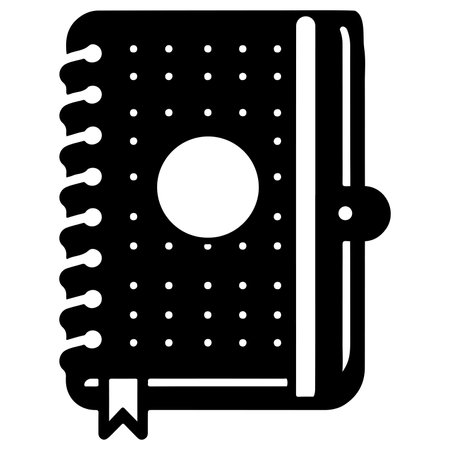 A Mystical Spiral Notebook Silhouette Vector Illustrationのイラスト素材