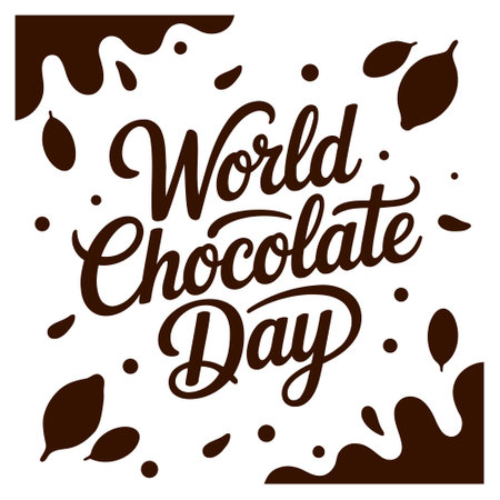 World chocolate day celebration theme design with creative and modern graphic layout in vector illustrationのイラスト素材