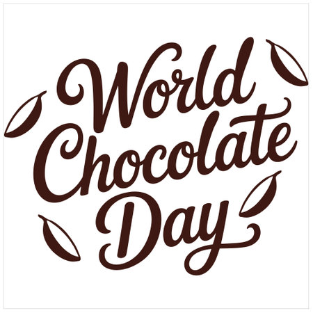 World chocolate day celebration design for a festive event theme in a sweet artistic vector illustrationのイラスト素材