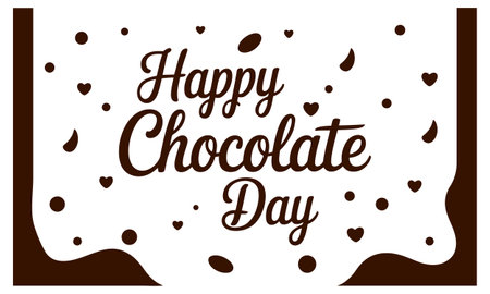 Happy chocolate day graphic greeting layout design with festive style and sweet theme in vector illustrationのイラスト素材