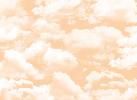 orange sky background with cloudsの写真素材