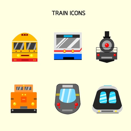 Train face iconsのイラスト素材