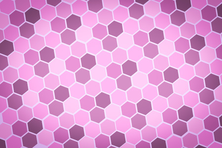 Pink hexagon pattern backgroundの写真素材
