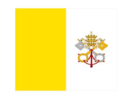 vector illustration of Flag of Vatican Cityのイラスト素材