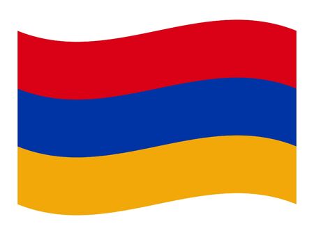 vector illustration of Wave Flag of Armeniaのイラスト素材