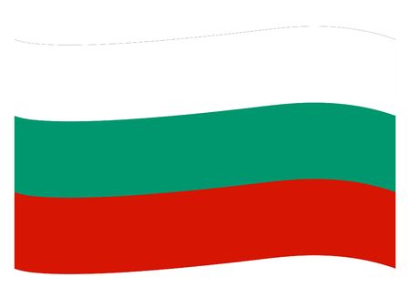 vector illustration of Wave Flag of Bulgariaのイラスト素材