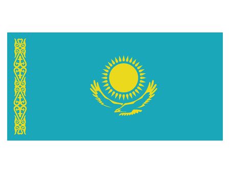 vector illustration of Flag of Kazakhstanのイラスト素材
