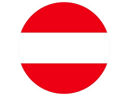 vector illustration of Circle Flag of Austriaのイラスト素材
