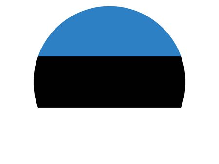 vector illustration of Circle Flag of Estoniaのイラスト素材