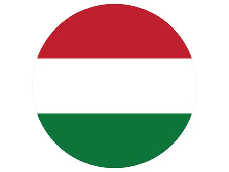 vector illustration of Circle Flag of Hungaryのイラスト素材