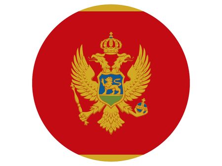 vector illustration of Circle Flag of Montenegroのイラスト素材