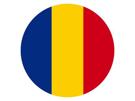 vector illustration of Circle Flag of Romaniaのイラスト素材