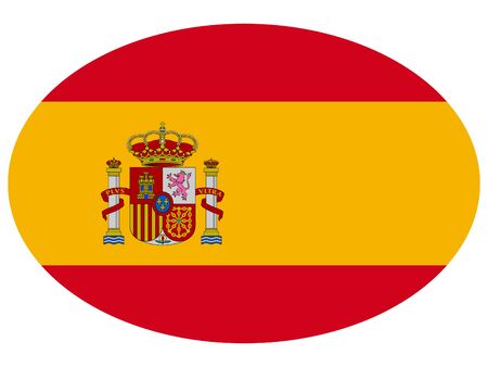 vector illustration of Ellipse Flag of Spainのイラスト素材