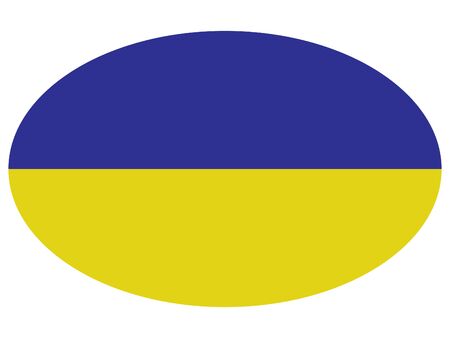 vector illustration of Ellipse Flag of Ukraineのイラスト素材