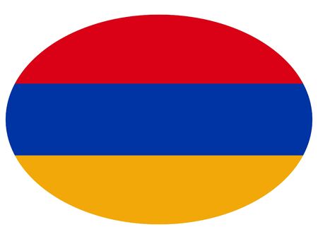 vector illustration of Ellipse Flag of Armeniaのイラスト素材