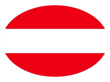 vector illustration of Ellipse Flag of Austriaのイラスト素材