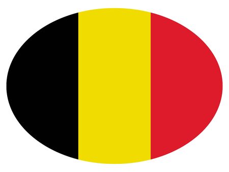 vector illustration of Ellipse Flag of Belgiumのイラスト素材