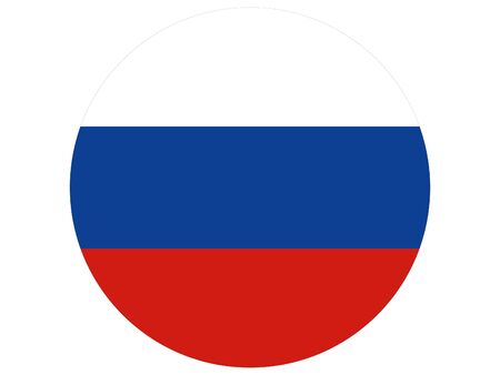 vector illustration of Circle Flag of Russiaのイラスト素材