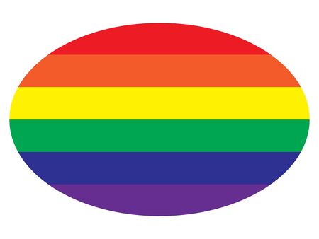 vector illustration of Ellipse Flag of LGBTのイラスト素材