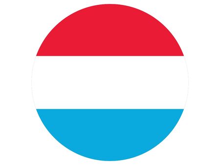 vector illustration of Circle Flag of Luxembourgのイラスト素材