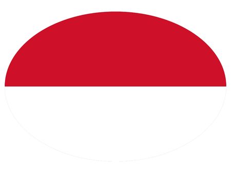 vector illustration of Ellipse Flag of Monacoのイラスト素材