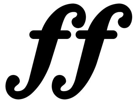 Black music symbol of dynamic fortissimoのイラスト素材
