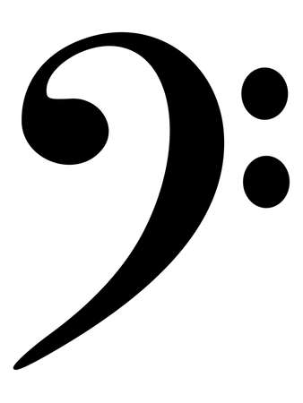 Black music symbol of F clefのイラスト素材