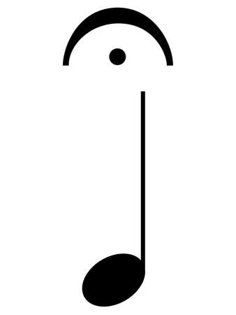 Black music symbol of Fermata or Pauseのイラスト素材
