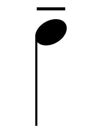 Black music symbol of Tenutoのイラスト素材