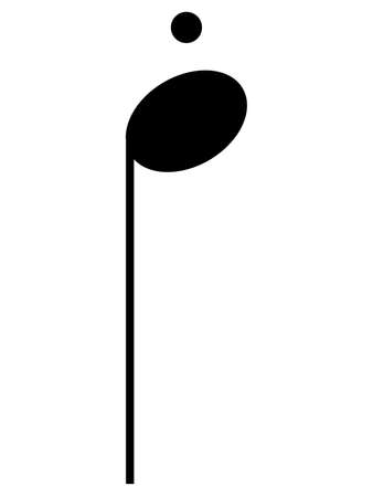 Black music symbol of Staccatoのイラスト素材