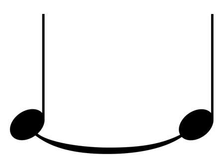 Black music symbol of Tieのイラスト素材