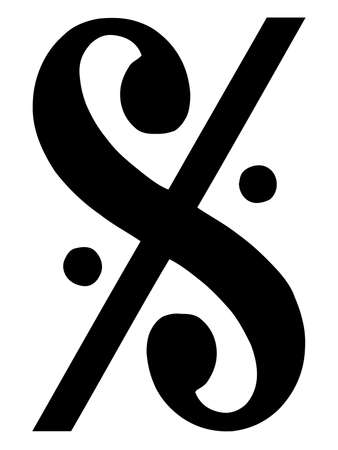 Black music symbol of Segnoのイラスト素材