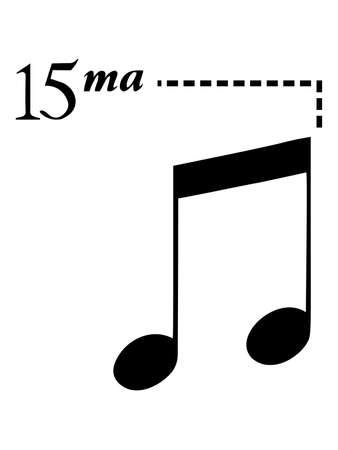 Black music symbol of Quindicesimaのイラスト素材
