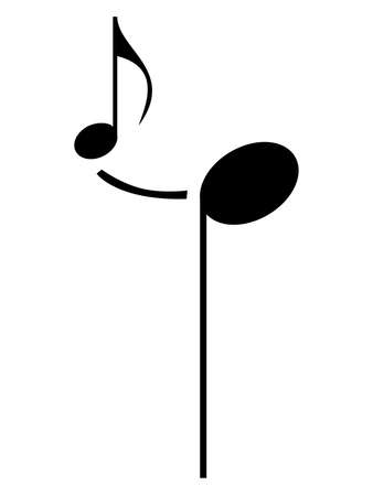 Black music symbol of Appoggiaturaのイラスト素材