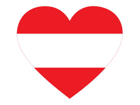 Flag of Austria inside heart shapeのイラスト素材