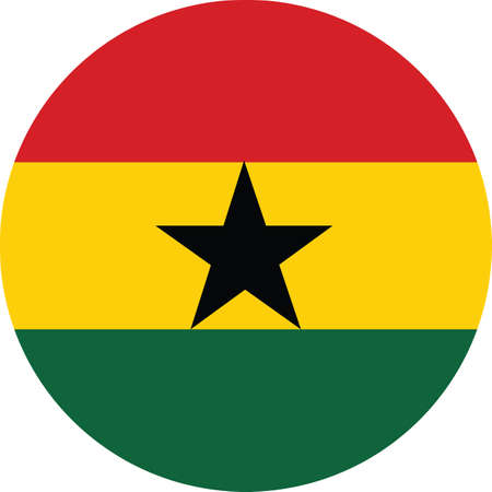 Circular national flag of Ghanaのイラスト素材