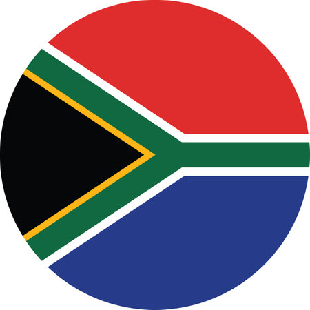 Circular national flag of South Africaのイラスト素材