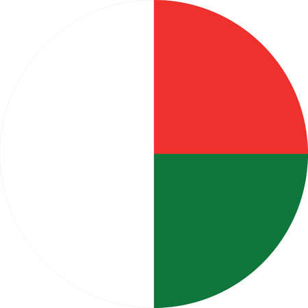 Circular national flag of Madagascarのイラスト素材