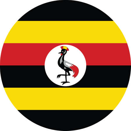 Circular national flag of Ugandaのイラスト素材