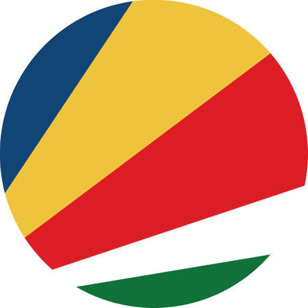Circular national flag of Seychellesのイラスト素材
